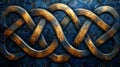 celtic knot art, complex intertwining lines on a celtic knot background signify unity and eternal connection Royalty Free Stock Photo