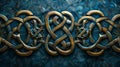 celtic knot art, interwoven lines in a celtic knot design represent unity and everlasting connection Royalty Free Stock Photo