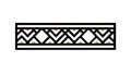 Celtic Knot Black and White Border Pattern, vector design Generative AI Royalty Free Stock Photo