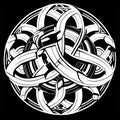 Celtic knot. Black and white vector illustration for tattoo or t-shirt design. AI generated