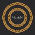 Celtic knot braided frame border circle ornament