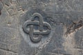 Celtic Knot Carved into Solid Grey Rock