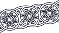 Celtic Knot Circular Pattern Decorative Border, vector design Generative AI Royalty Free Stock Photo