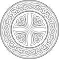 Celtic knot cross in wreath