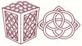 Celtic Knot Cube and Sphere Geometric Art, vector design Generative AI Royalty Free Stock Photo