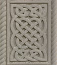 Celtic knot decoration embossed in stone