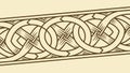 Celtic Knot Decorative Border Illustration, vector design Generative AI Royalty Free Stock Photo