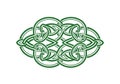 Celtic knot design featuring a symmetrical pattern with interwoven Royalty Free Stock Photo
