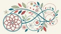 Celtic Knot Floral Pattern Vector, vector design Generative AI Royalty Free Stock Photo