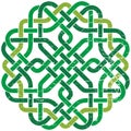 Celtic Knot or Gaelic knotwork art vector illustration. Celtic knot distressed ornate isolated.