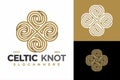 Celtic Knot Heart logo design vector symbol icon illustration Royalty Free Stock Photo