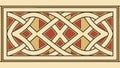Celtic Knot Interlaced Horizontal Border, vector design Generative AI Royalty Free Stock Photo