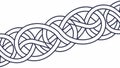 Celtic Knot Intertwined Border Vector Design, Ancient Ornament, vector design Generative AI Royalty Free Stock Photo