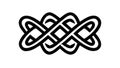 Celtic Knot Intertwined Pattern - Decorative Vector Element, vector design Generative AI Royalty Free Stock Photo