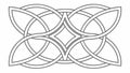 Celtic Knot Intertwined Pattern, Eternal Loop Symbol, vector design Generative AI Royalty Free Stock Photo