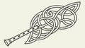 Celtic Knot Musical Wind Instrument Vector, vector design Generative AI Royalty Free Stock Photo