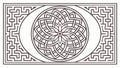 Celtic Knot Pattern Medallion Vector, Ancient Geometric Motif, vector design Generative AI Royalty Free Stock Photo