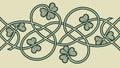 Celtic Knot Shamrock Pattern, Interconnected Luck and Heritage Design, vector design Generative AI Royalty Free Stock Photo