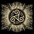The Celtic knot Triskel. Celtic Design, mandala, ethnic design