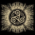 The Celtic knot Triskel. Celtic Design, mandala, ethnic design Royalty Free Stock Photo