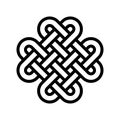 Celtic knot vector, Feast of Saint Patrick line icon