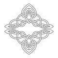 Symmetric complicated celtic style pattern.