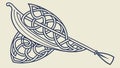 Celtic Knot Viking Longboat Ship Vector, vector design Generative AI Royalty Free Stock Photo