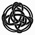Celtic knot on a white background. 3D rendering. AI generated