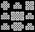 Celtic knots collection, vector illustration Royalty Free Stock Photo