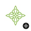 Celtic knots elegant weave cross logo.