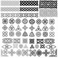 Celtic Knots icon vector set. Celtic signs illustration symbol collection. Celtic drawings symbol or logo. Royalty Free Stock Photo