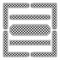 Celtic knots vector medieval borders and corner elements