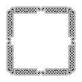 Celtic knots vector medieval frame in black and white