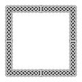 Celtic knots vector medieval frame in black and white