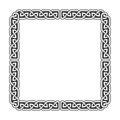 Celtic knots vector medieval frame in black and white