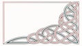 Celtic Knotwork Corner Border Frame, vector design Generative AI Royalty Free Stock Photo