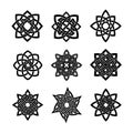 Celtic Knotwork Vector Set. Intricate Generative AI Created Traditional Ornamental Designs Royalty Free Stock Photo