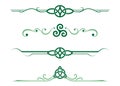 A set of Celtic design dividers Royalty Free Stock Photo