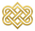 Celtic Love Knot Symbol Golden Sign