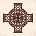 Celtic national cross. Royalty Free Stock Photo