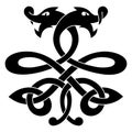 Vector Celtic dragon.