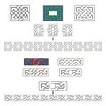 Set of beautiful Celtic patterns. Celtic brushes. Royalty Free Stock Photo