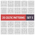 Celtic Patterns Set Royalty Free Stock Photo