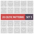 Celtic Patterns Set Royalty Free Stock Photo