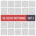 Celtic Patterns Set Royalty Free Stock Photo