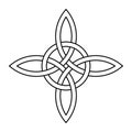 Celtic quad knot with interlaced circle, Celtic form of a cross