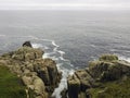 Celtic Sea - a view from Minack Theatre, Porthcurno, Penzance, Cornwall, UK Royalty Free Stock Photo