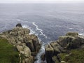 Celtic Sea - a view from Minack Theatre, Porthcurno, Penzance, Cornwall, UK Royalty Free Stock Photo