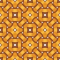 Celtic Seamless Pattern - Engraved Golden Rings Intertwined Royalty Free Stock Photo