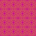 Celtic seamless pattern in Medieval style. Golden tangle on purple background. Endless repeat backdrop, texture, wallpaper. Stock